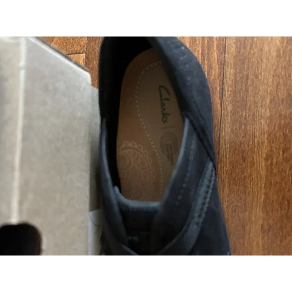 Clarks Womens Tamzen Step Black Leather Casual Comfort‎ Slip-On Shoes 6.5 M NEW